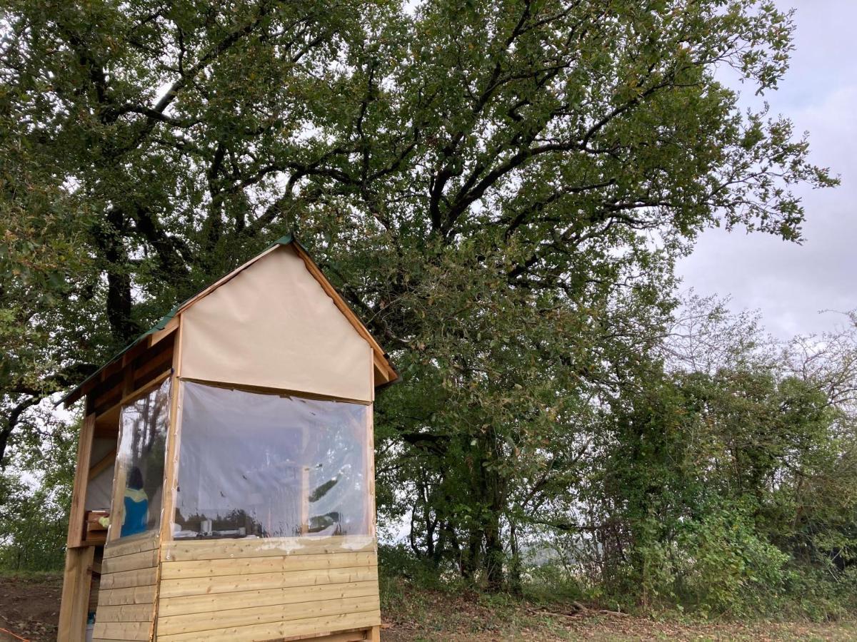 Cabane Bivouac à l'ombre des chênes Idrac-Respailles Extérieur photo